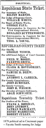 1878 ad for Fayette as Judge