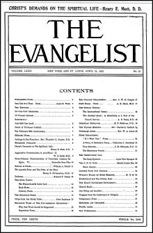 cover of The Evangelist magazine