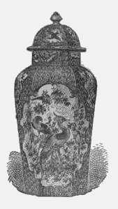 vase with exotic bird