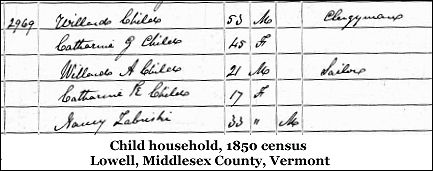 Child family - 1850 census