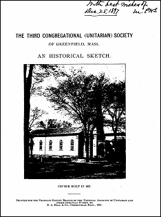 Third Congregational (Unitarian) Society booklet