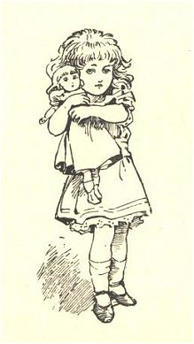 Rose holding her doll