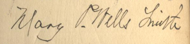 Mary P. Wells Smith autograph