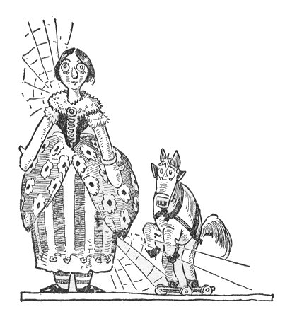 pg 58: Cob-webby doll and hobby horse